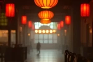 深夜放映厅里银幕亮起的瞬间，深紫色光晕落在成排座椅上