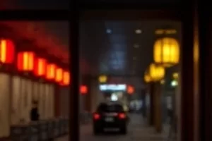 荒原信号封面，荒原上孤立的信号塔闪着红灯