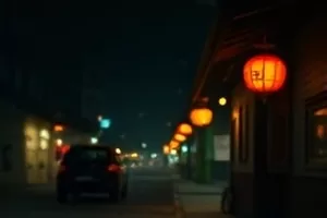 雾港来信封面，港口集装箱间飘着薄雾与一封旧信